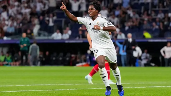 Endrick se vuelve el anotador más joven del Real Madrid en la Champions