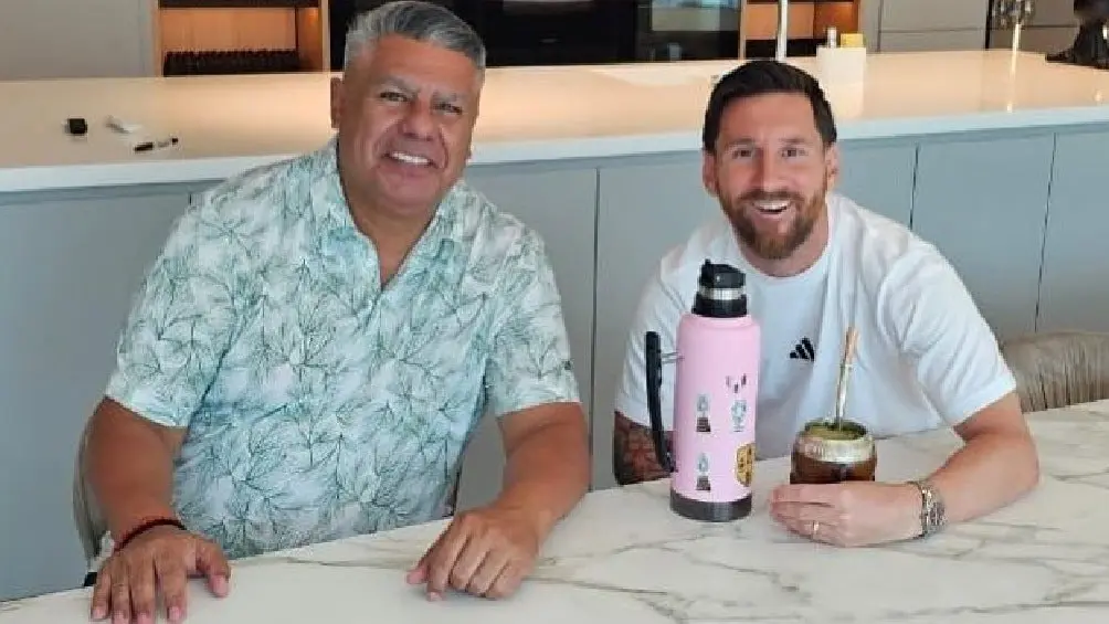 Claudio Tapia y Lionel Messi en 2024 | CRÉDITO: X:BairesParaTodos