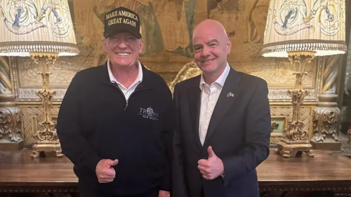 Infantino se reúne con Donald Trump en Florida: "Hablamos de la Copa del Mundo de 2026"