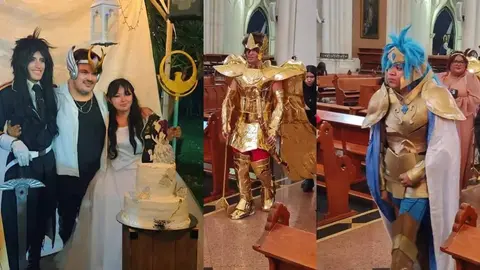 Boda con temática de “Los Caballeros del Zodiaco” se vuelve viral en redes sociales