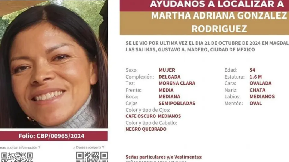 Caso Martha Adriana: Desaparece tras acudir al baño de un restaurante en la plaza Encuentro Fortuna