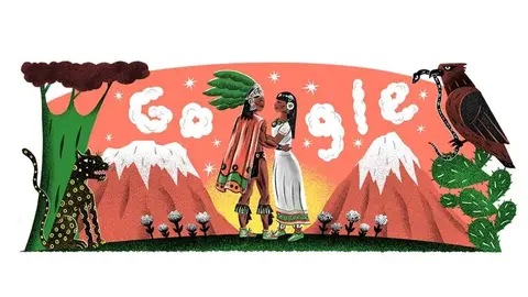 ¡Google celebra el Día de la Independencia de México con un Doodle del Popocatépetl e Iztaccíhuatl!