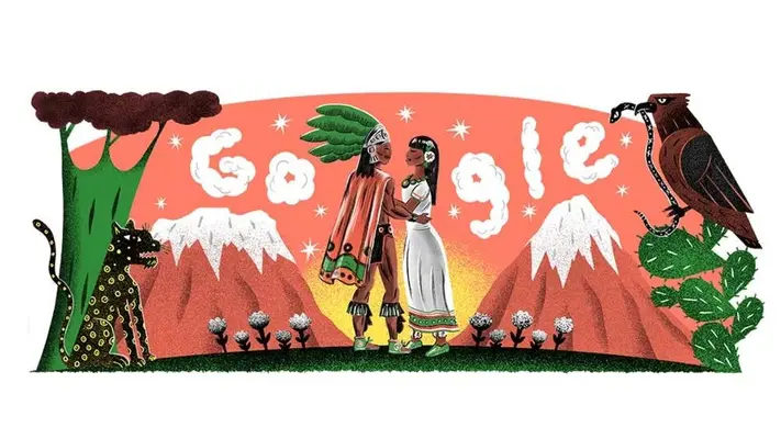 ¡Google celebra el Día de la Independencia de México con un Doodle del Popocatépetl e Iztaccíhuatl!