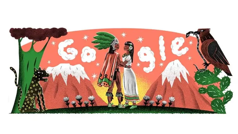 ¡Google celebra el Día de la Independencia de México con un Doodle del Popocatépetl e Iztaccíhuatl!
