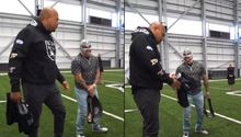 ¡Regalazo! Rey Mysterio recibe jersey obsequiado por los Raiders