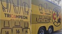 América lucirá su tricampeonato en el autobús del equipo