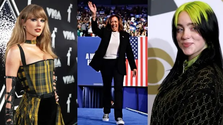 Billie Eilish se une a Taylor Swift en apoyo a Kamala Harris y ella así responde