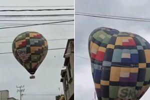 VIDEO: Globos aerostáticos aterrizan de emergencia en Acolman, Edomex