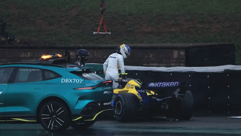 Franco Colapinto protagonizó fuerte accidente en el Gran Premio de Brasil
