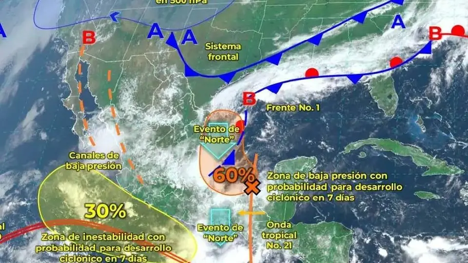 Clima en México para el 09 de septiembre: Potencial ciclón tropical seis generará lluvias torrenciales