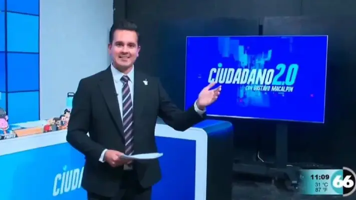 Conductor de noticias Gustavo Macalpin es despedido en vivo en el Canal 66 de Mexicali