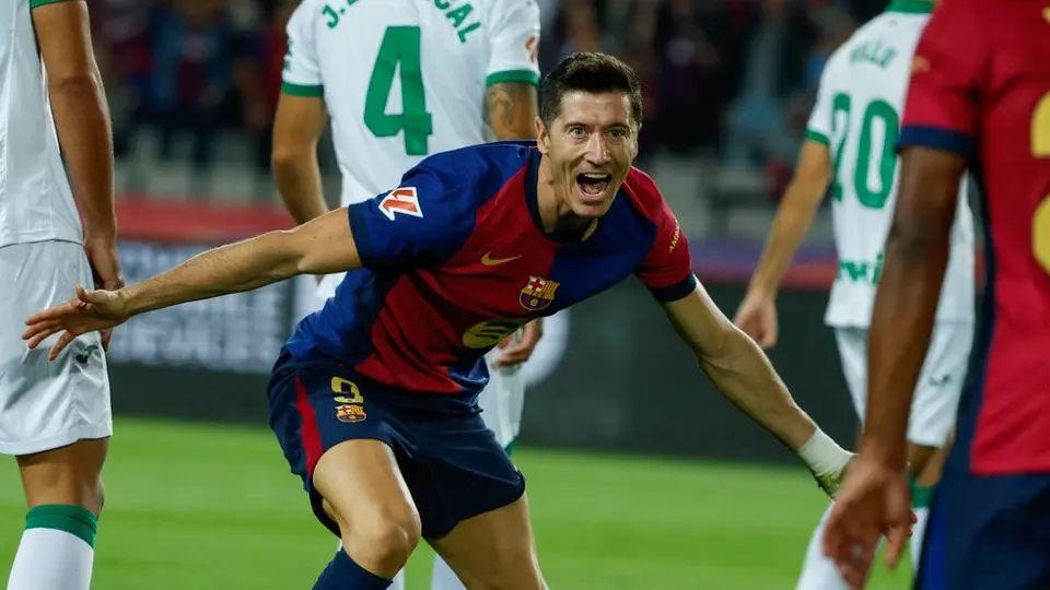 Lewandowski le dio victoria a Barcelona ante Getafe y extendió a siete juegos el invicto