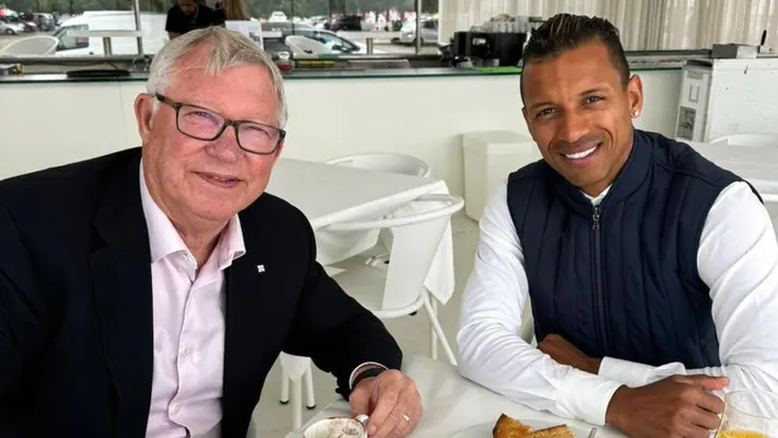 Sir Alex Ferguson y Nani, se reúnen para desayunar en Portugal