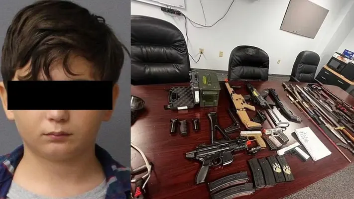 Niño de 11 años es arrestado por planear tiroteo en su escuela, tenía armas y una lista de a quien asesinar