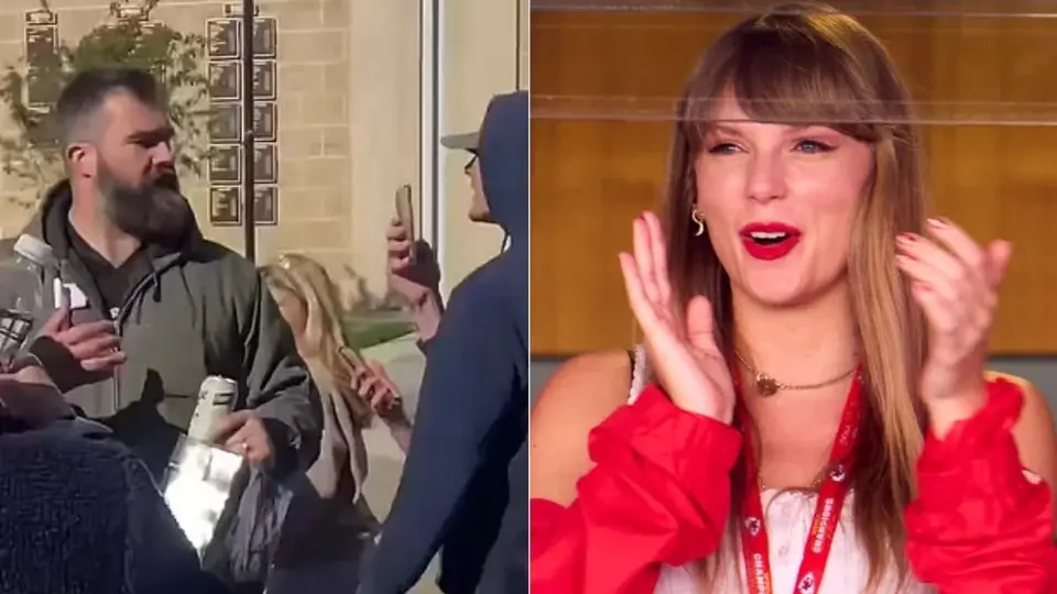 La reacción de Taylor Swift después de que Jason Kelce enfrentará a un fan por burlarse de ella