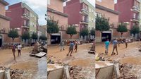 Después de la DANA, viene la calma: Niños son captados jugando futbol en el lodo en Valencia
