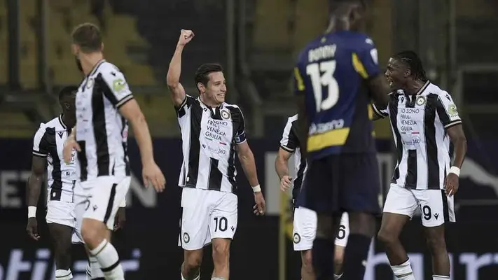 Udinese remonta para vencer al Parma y ya son líderes de la Serie A
