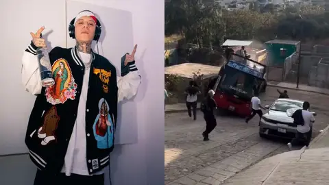 VIDEO: Camión con Santa Fe Klan a bordo sufre accidente