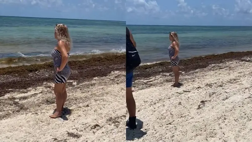 VIDEO: Lady Playa, mujer de EE. UU., corre tras turistas en la playa de Cancún