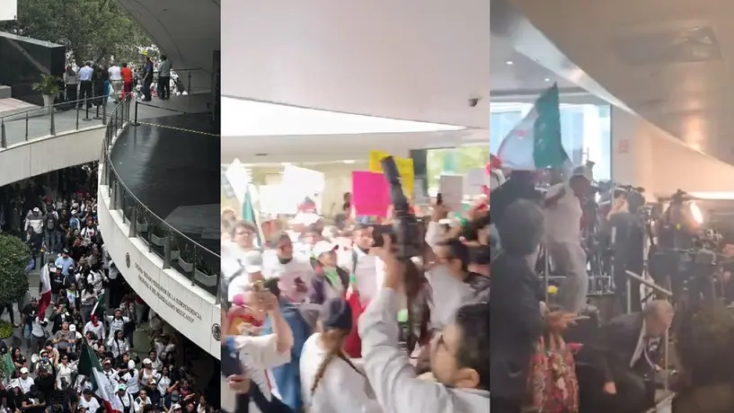 Manifestantes dan 'portazo' en el Senado; decretan receso indefinido de la Reforma Judicial