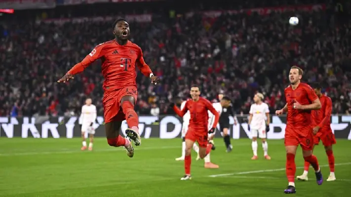 Musiala encamina goleada del Bayern Munich, sobre Leipzig, con gol de vestidor
