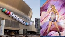 Nueva Orleans da bienvenida a Taylor Swift con un enorme “Friendship Bracelet” en el Caesars Superdome