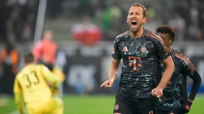 Con gol solitario de Kane, el Bayern Munich derrota al Mönchengladbach y sigue de líder