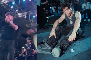 Tito Double P, en pleno concierto, es agredido por una persona del público