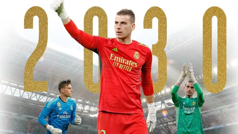 ¡Renovado! Andriy Lunin firma extensión de contrato con Real Madrid
