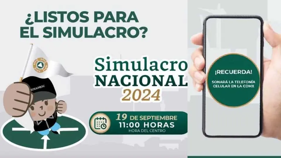 Simulacro Nacional 2024: Capitalinos recibirán mensaje de alerta en su celular