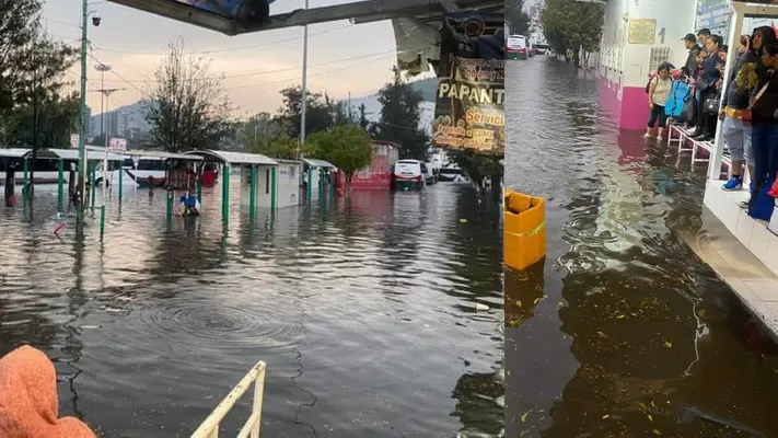 Insurgentes queda bajo el agua por las lluvias, Mexibús y Metrobús detienen sus operaciones