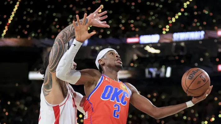 Oklahoma City Thunder, en duelo de defensivas, vence a los Houston Rockets en la NBA Cup