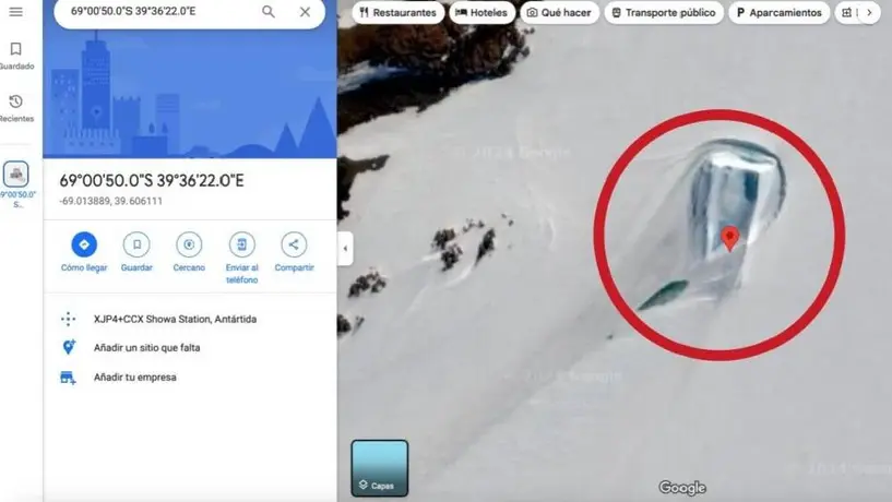 Descubren misteriosa "puerta" en la Antártida en Google Maps; expertos explican qué es