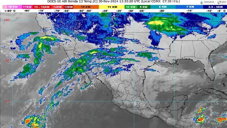 Clima del sábado 30 de noviembre: Se esperan fuertes lluvias y ascenso gradual de temperaturas