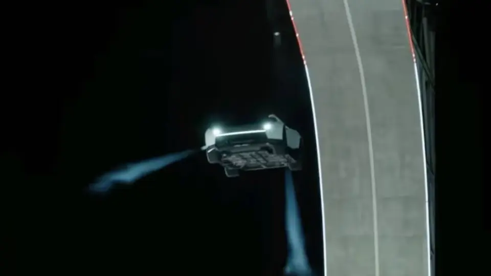 El nuevo Tesla Roadster realizó maniobras en el aire durante una demostración tecnológica en Estados Unidos. / Captura