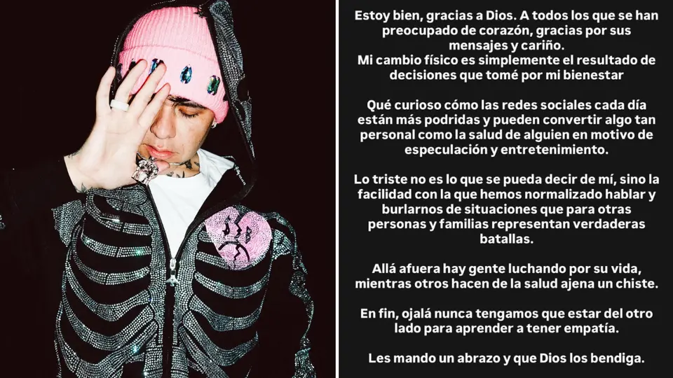 Junior H aclara rumores sobre su estado de salud: "Allá afuera hay gente luchando por su vida"