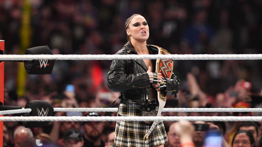 Ronda Roussey en el Royal Rumble en 2019 | GROSBY GROUP