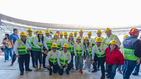 Autoridades federales y del Gobierno de la CDMX supervisaron la subestación eléctrica del estadio. / CFE