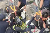 Trabajador queda suspendido en el piso 34 del Hotel St. Regis en Paseo de la Reforma y es rescatado