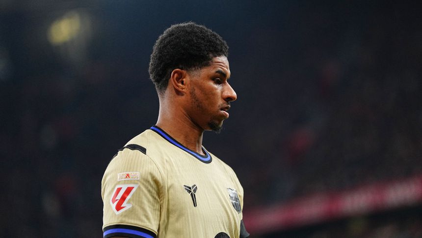 Marcus Rashford en partido del Barcelona en LaLiga | AP