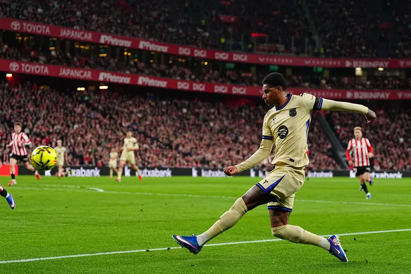 Marcus Rashford durante el partido de Barcelona frente a Athletic en LaLiga | AP