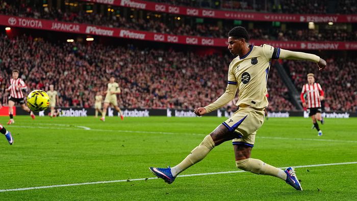 Marcus Rashford durante el partido de Barcelona frente a Athletic en LaLiga | AP