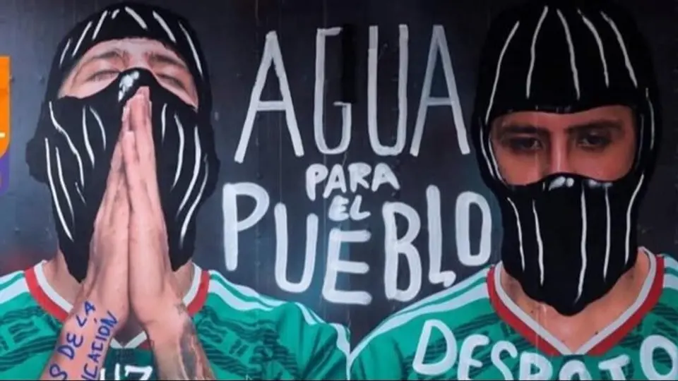 Vandalizan murales de la Selección Mexicana en el Estadio Banorte y lanzan mensaje a Sheinbaum