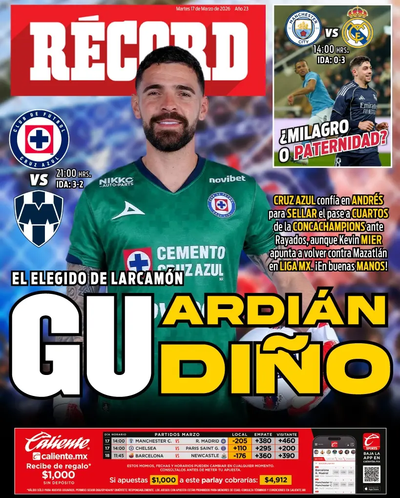 Portada RÉCORD 17 de Marzo de 2026
