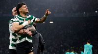 Maxi Araujo en celebración con Sporting en el partido de Champions League ante Bodo/Glimt | AFP