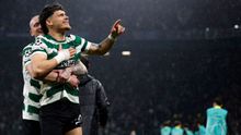 Maxi Araujo en celebración con Sporting en el partido de Champions League ante Bodo/Glimt | AFP