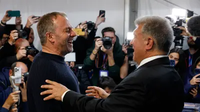 Barcelona llegó a acuerdo para renovación de Hansi Flick, aseguró Joan Laporta