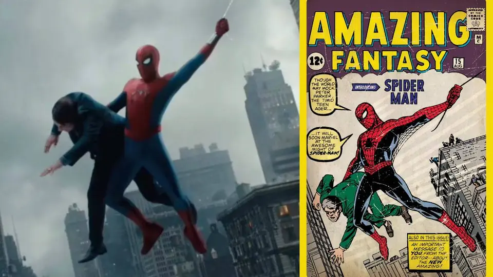 En el tráiler se recreó la portada de uno de los cómics más famosos de Spider Man/Marvel