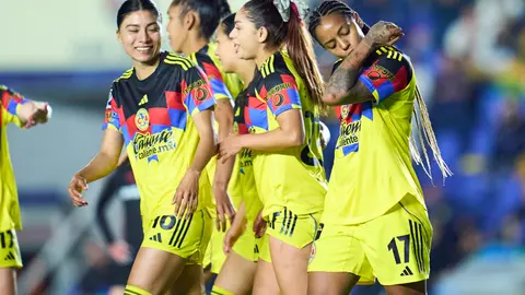 Geyse en celebración tras su gol con América en el juego ante Toluca | MEXSPORT