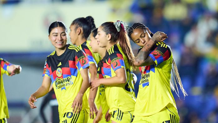 Geyse en celebración tras su gol con América en el juego ante Toluca | MEXSPORT